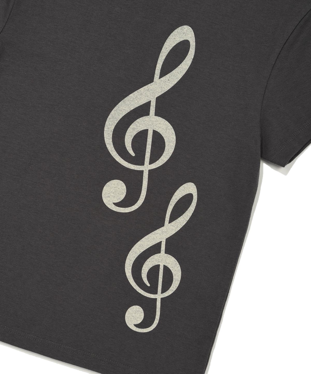 리트리버클럽(RETRIEVER CLUB) MUSIC CROP TEE [CHARCOAL GRAY]