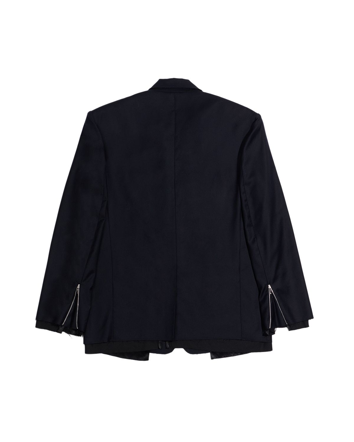 더뮤지엄비지터(THEMUSEUMVISITOR) ART GRAPHIC LINER CHAIN BLAZER (BLACK)