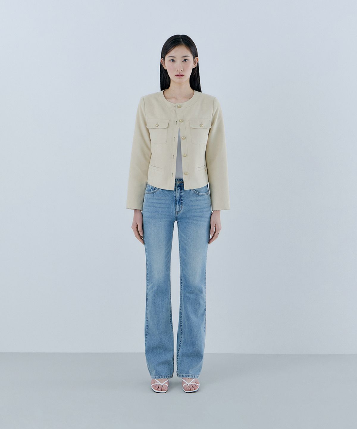 게스(GUESS) 1color LBL톤 부츠컷 데님 OQ1D5002