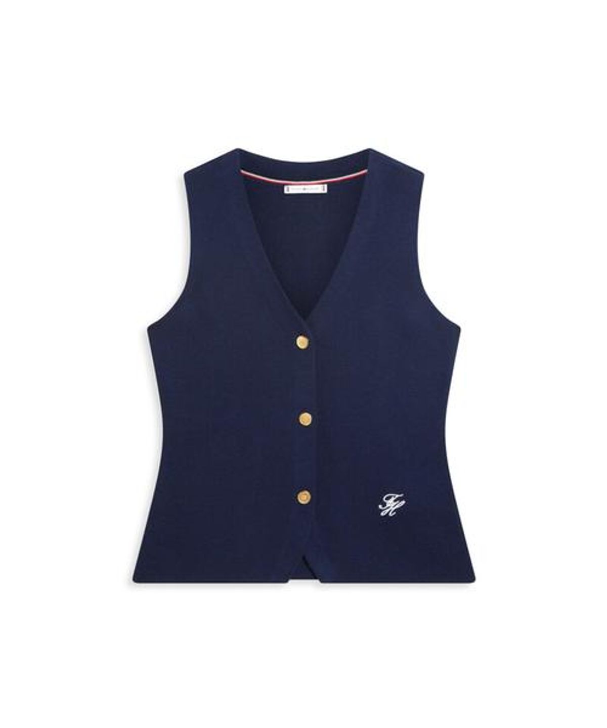 타미힐피거(TOMMY HILFIGER) 골드 버튼 슬리브리스 베스트 (T22G1KTO054WT1C1G)