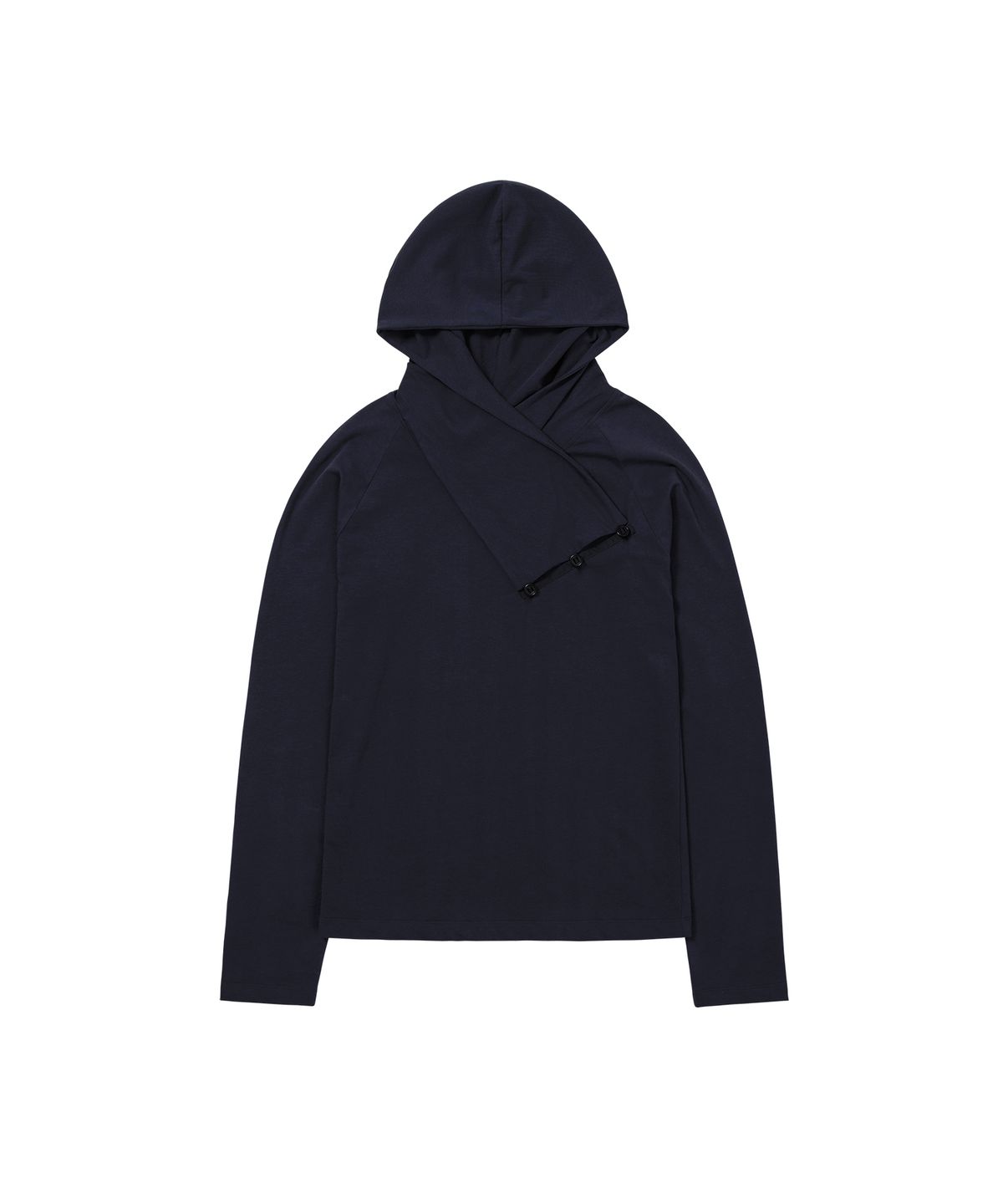 웰빙익스프레스(WELLBEING EXPRESS) Diagonal Button Hoodie Navy