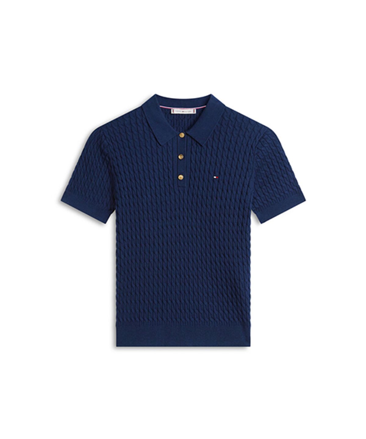 타미힐피거(TOMMY HILFIGER) 코튼 케이블 폴로 스웨터 (T22G1KTO061WT2C1G)
