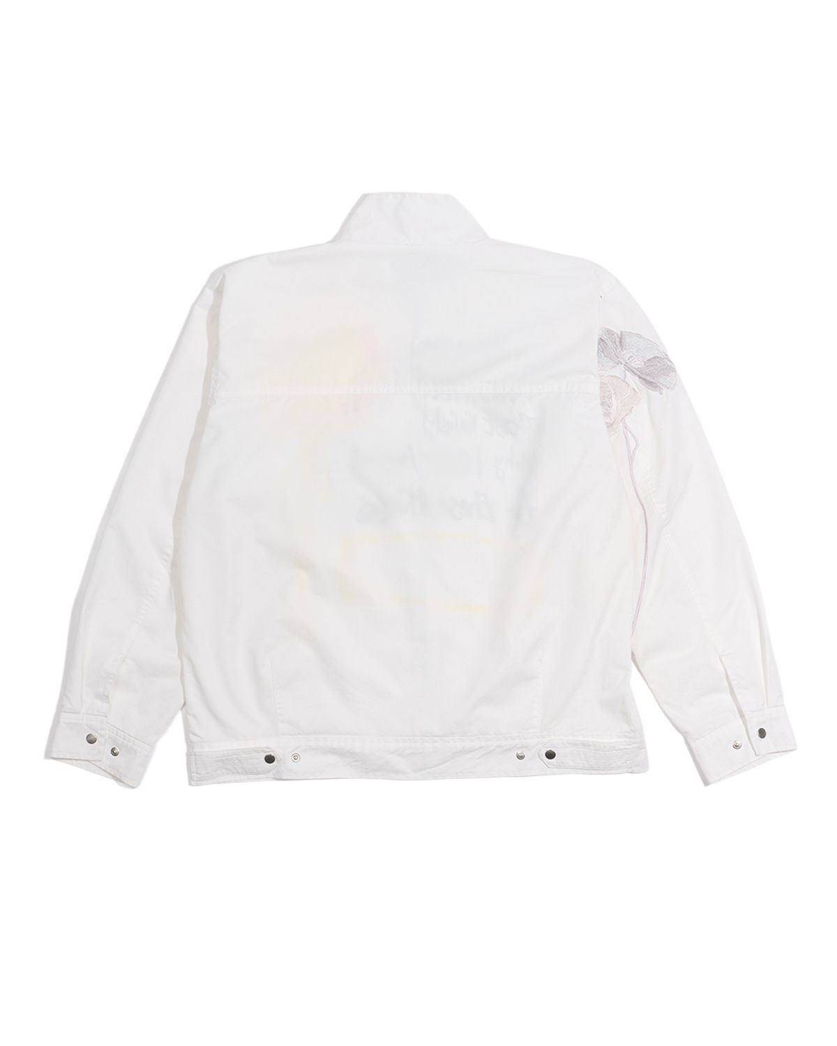 더뮤지엄비지터(THEMUSEUMVISITOR) ART FLOWER CHAIN BLOUSON (WHITE)