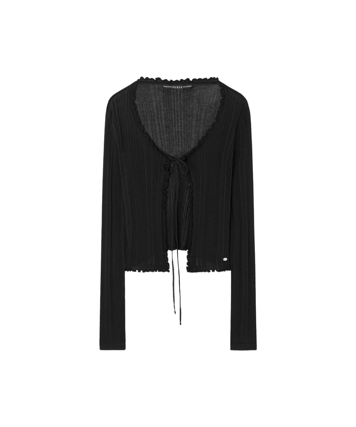 게스(GUESS) 2color 리본 여밈 포인트 시스루 가디건 OQ2S5780