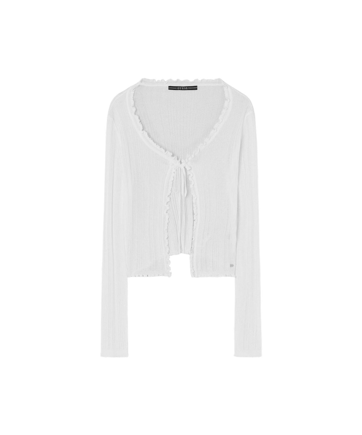 게스(GUESS) 2color 리본 여밈 포인트 시스루 가디건 OQ2S5780