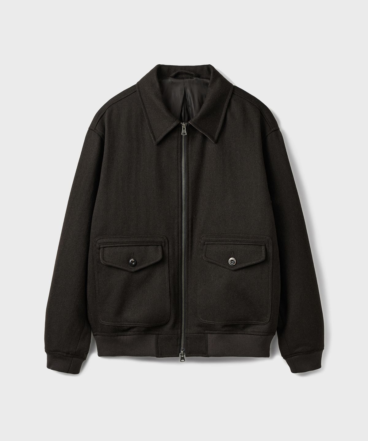 유니온블루(UNION BLUE) DUET POCKET WOOL BLOUSON [BROWN]