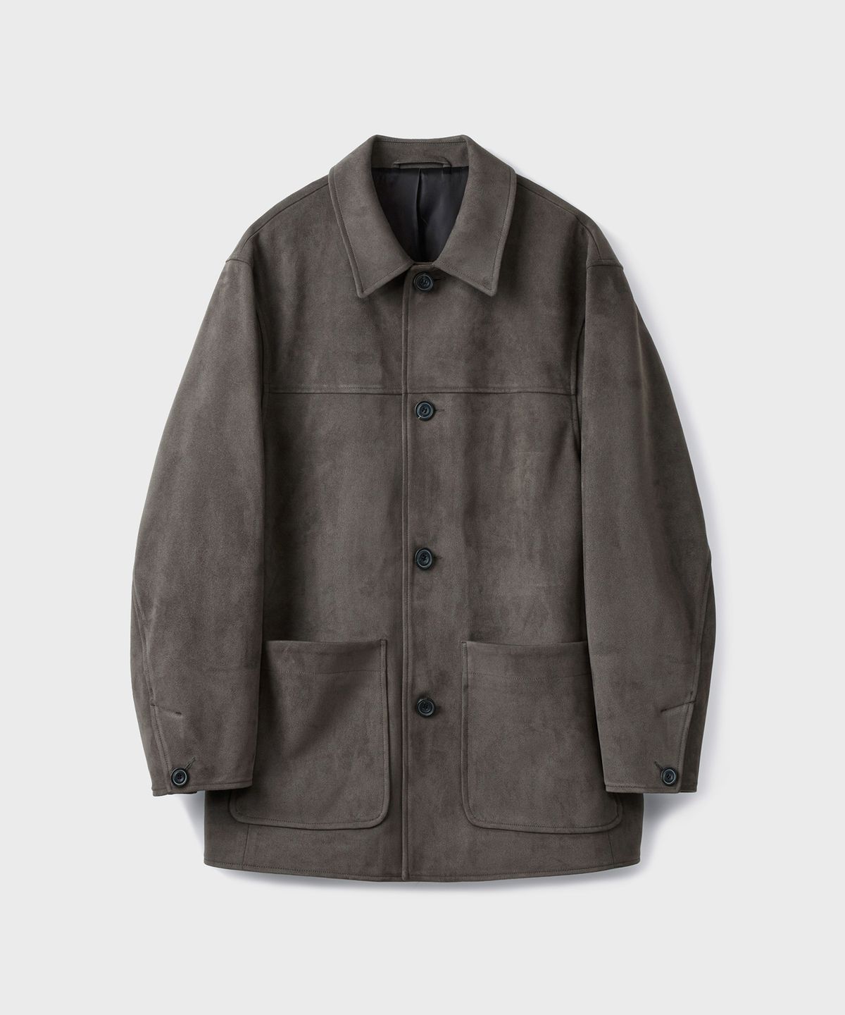 유니온블루(UNION BLUE) LENITAS FAKE SUEDE HALF COAT [SEPIA BROWN]