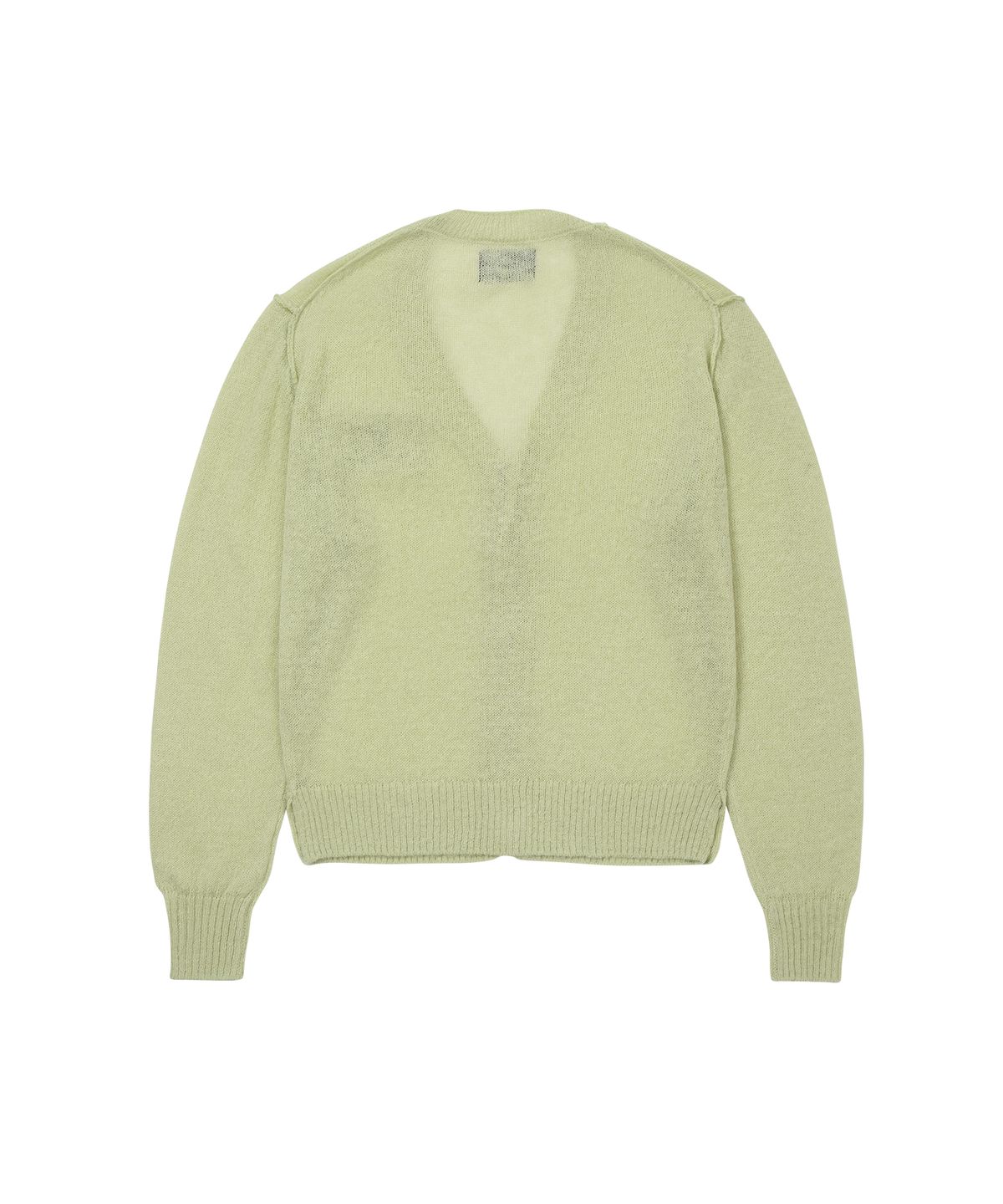 웰빙익스프레스(WELLBEING EXPRESS) Logo Patch Hairy Cardigan Mint