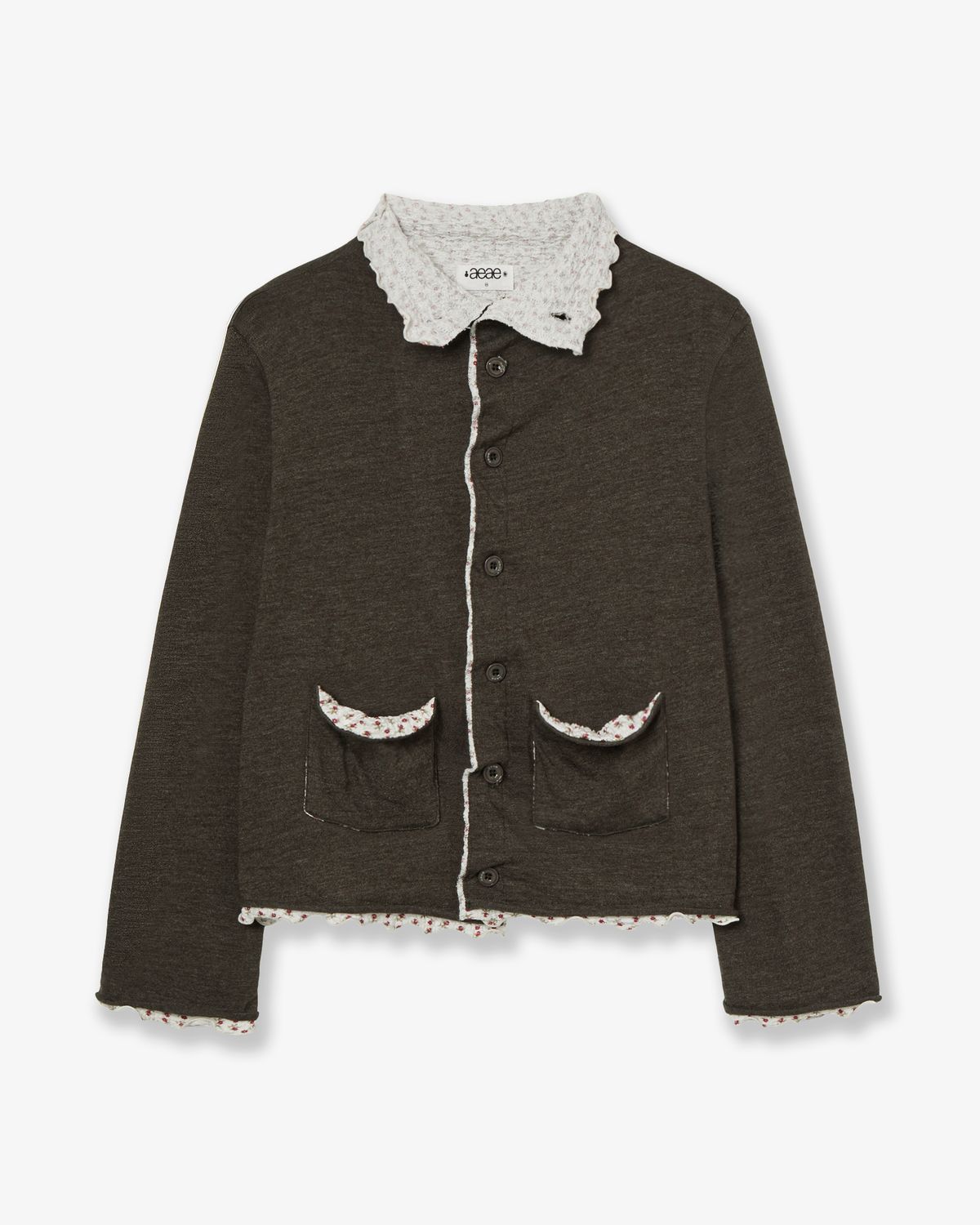 에이이에이이(AEAE) LAYERED CARDIGAN [KHAKI]