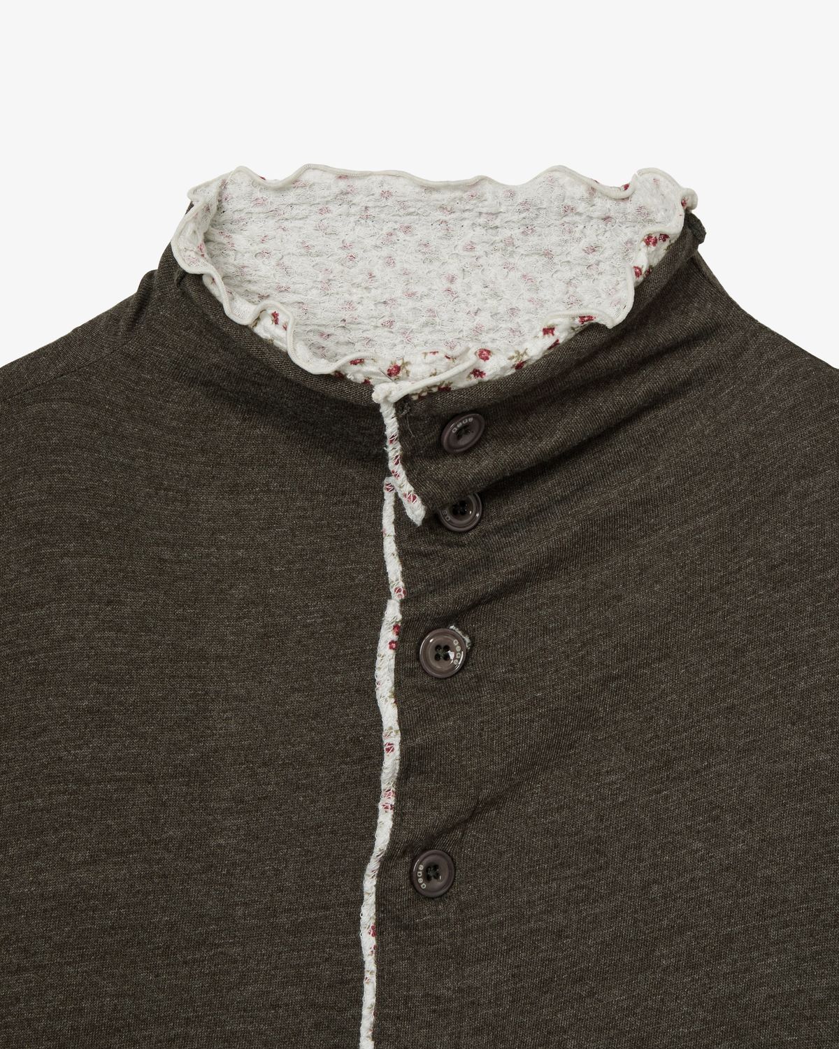 에이이에이이(AEAE) LAYERED CARDIGAN [KHAKI]