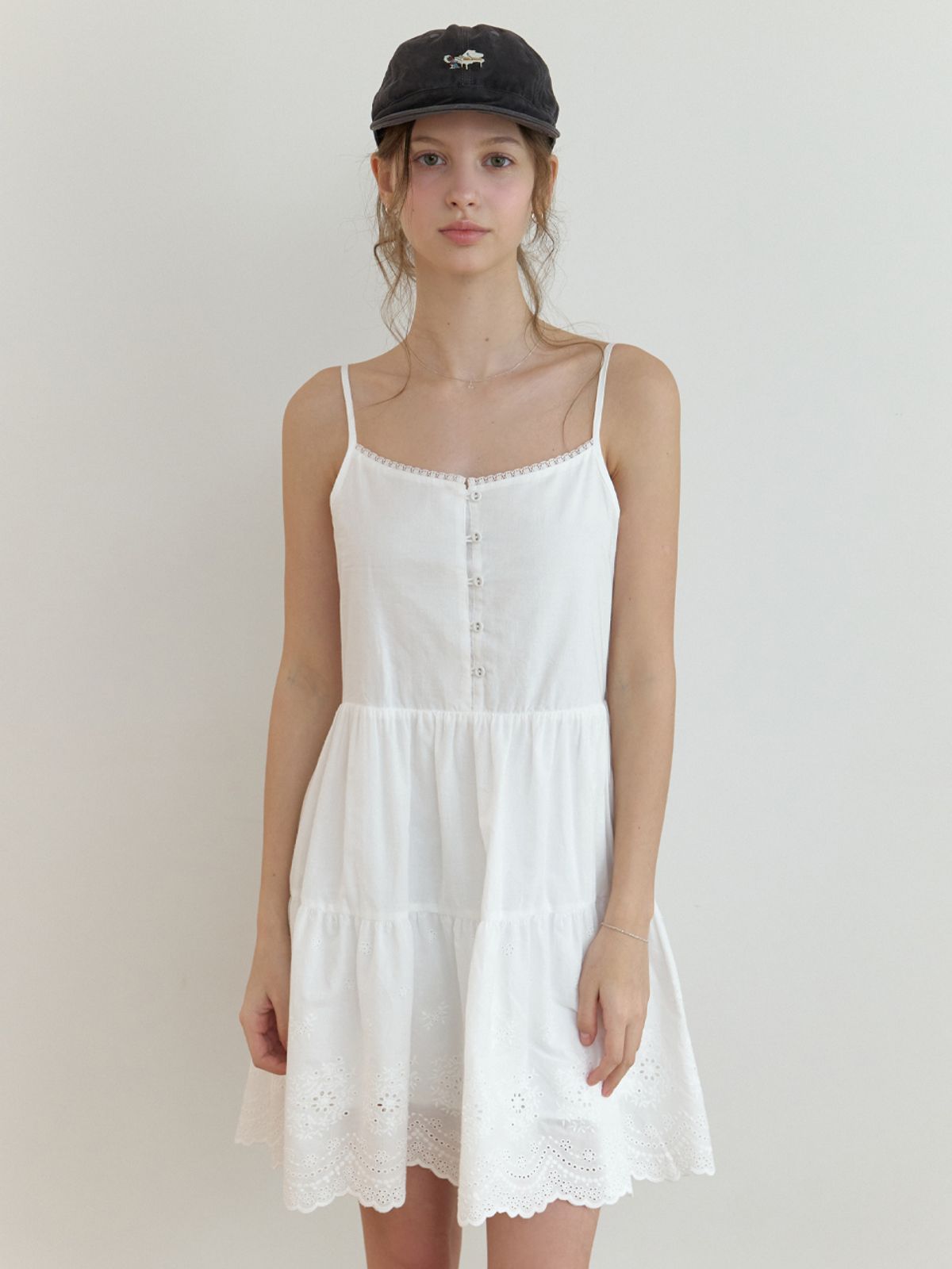 리엘(RE L) [2nd] Alov lace mini dress (white)