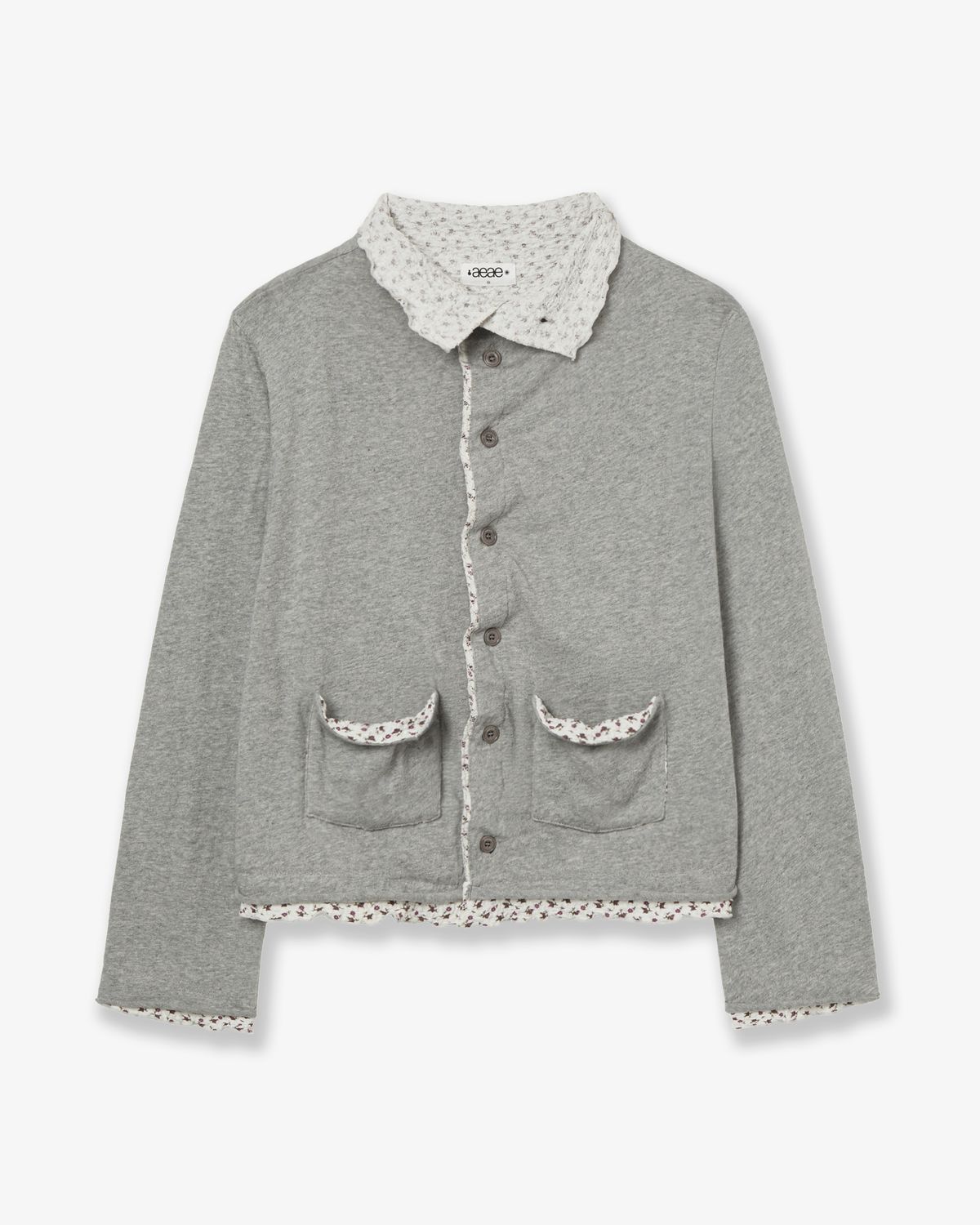 에이이에이이(AEAE) LAYERED CARDIGAN [MELANGE GREY]