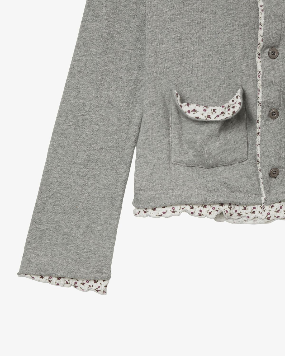에이이에이이(AEAE) LAYERED CARDIGAN [MELANGE GREY]