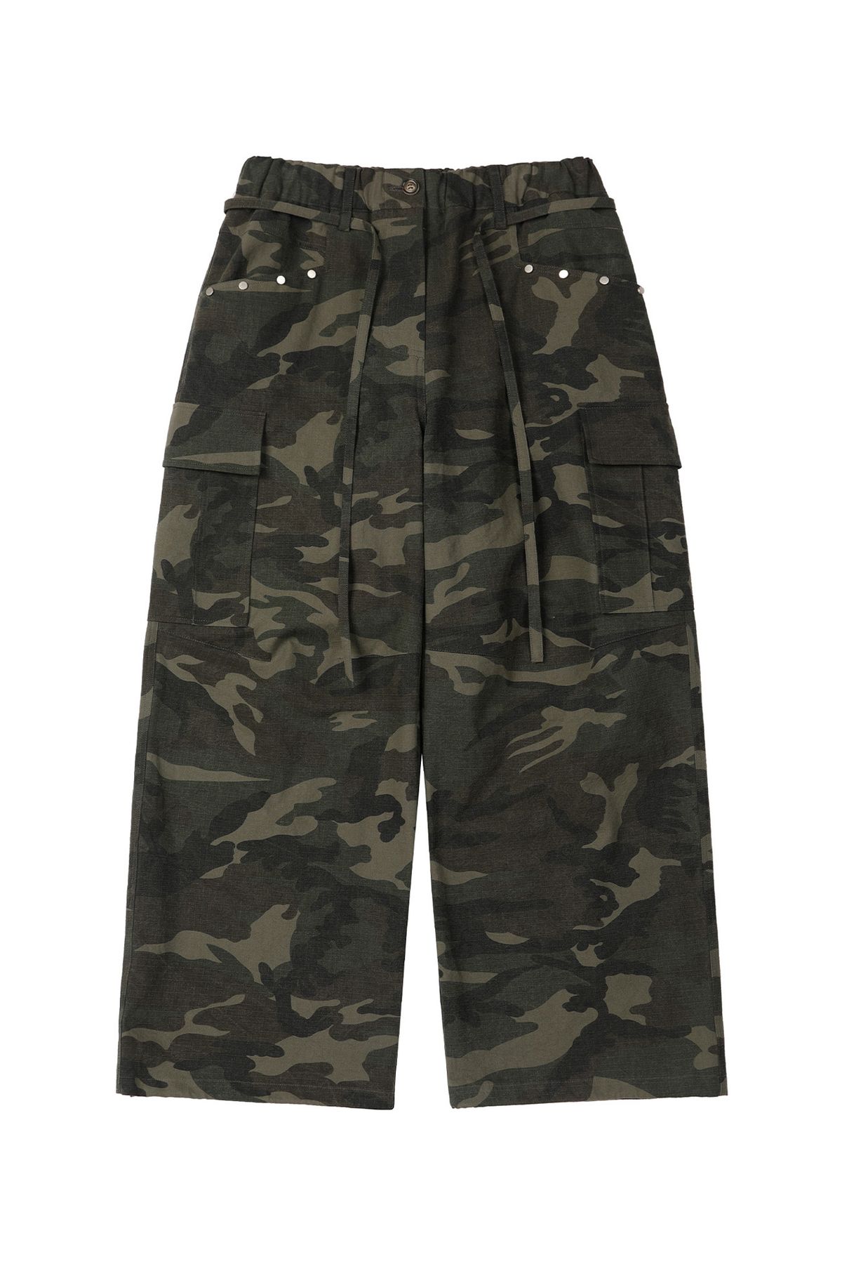 다이닛(DEINET) STUD CAMO PANTS IN KHAKI