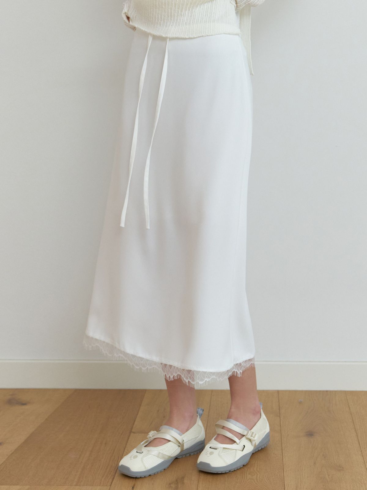 리엘(RE L) [4th] Oly lace H skirt (white)