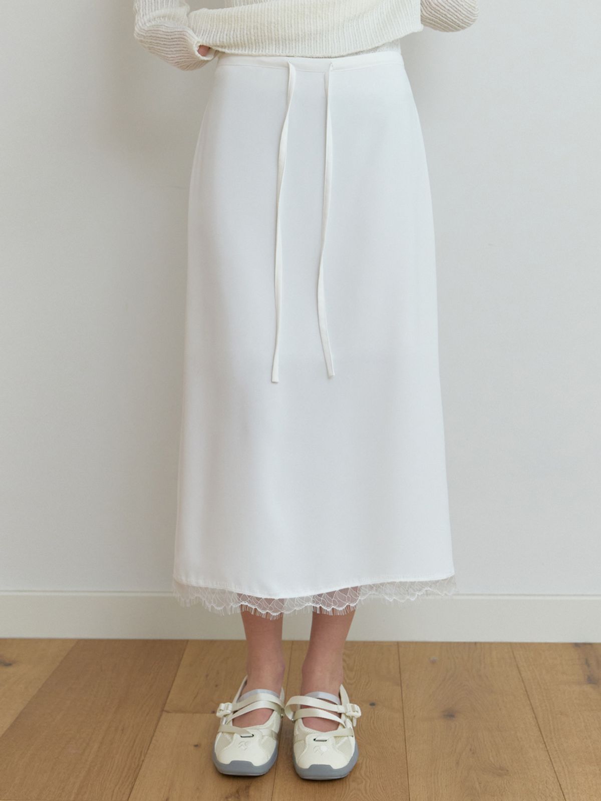 리엘(RE L) [4th] Oly lace H skirt (white)