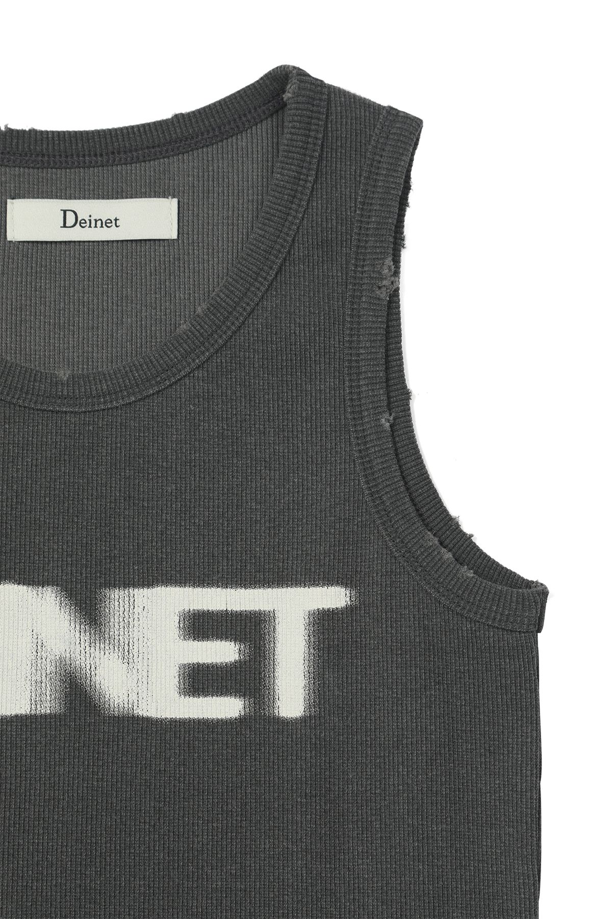 다이닛(DEINET) GRAPHIC SLEEVELESS IN CHARCOAL
