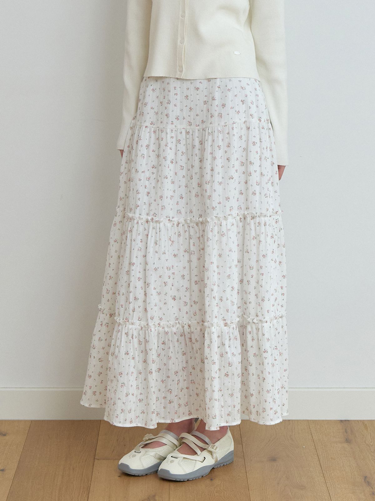 리엘(RE L) Blow balm skirt (pink flower)