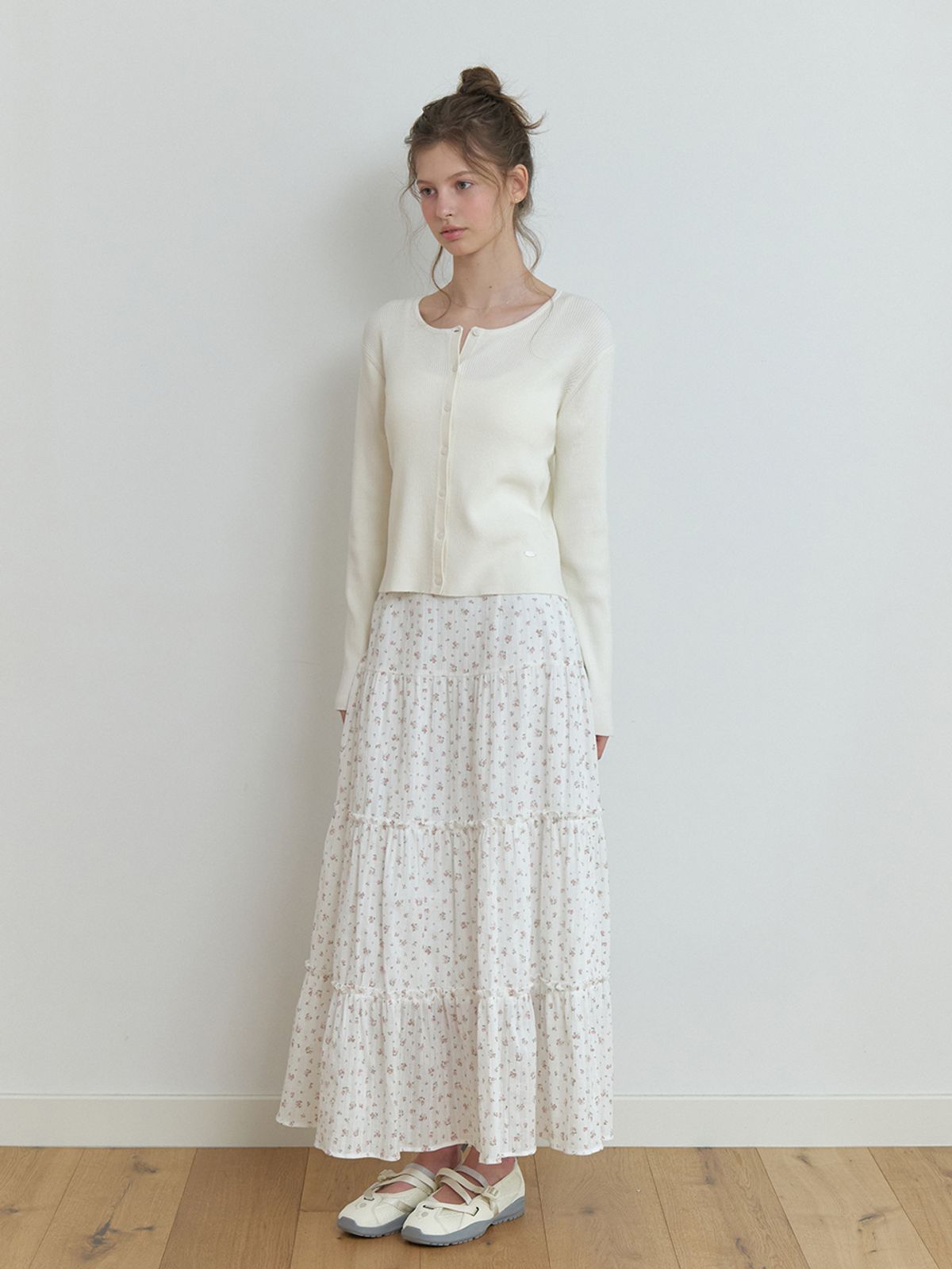 리엘(RE L) Blow balm skirt (pink flower)