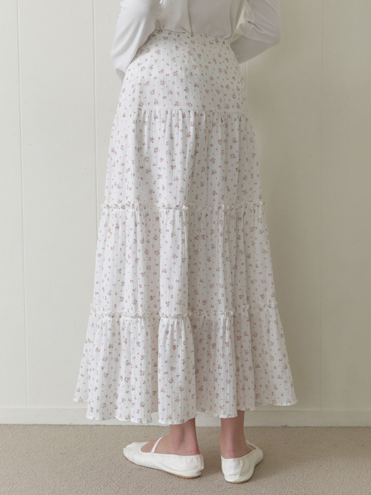 리엘(RE L) Blow balm skirt (pink flower)