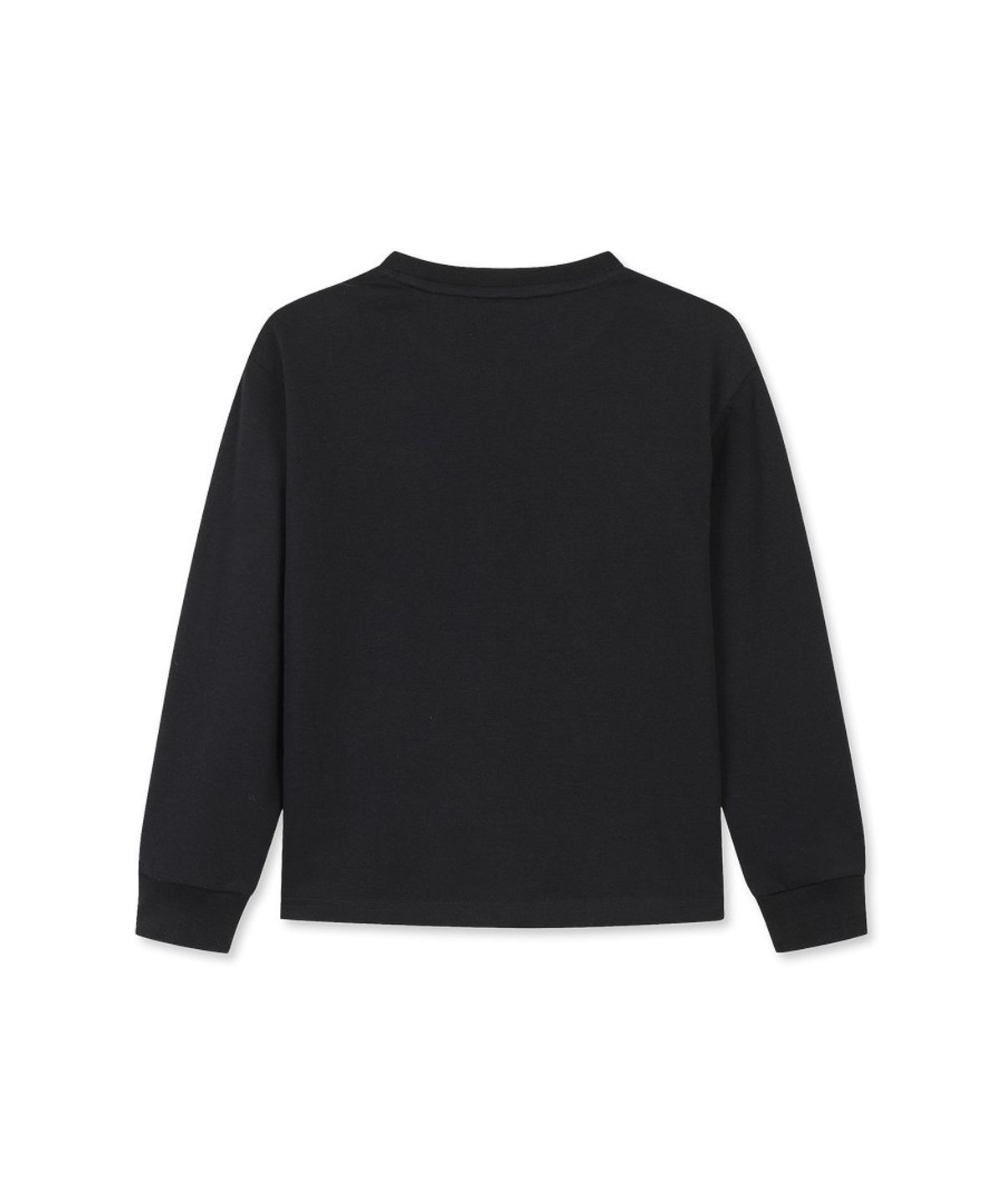 디스커버리 키즈(DISCOVERY KIDS) 키즈 스몰로고 긴팔티셔츠 (BLACK)