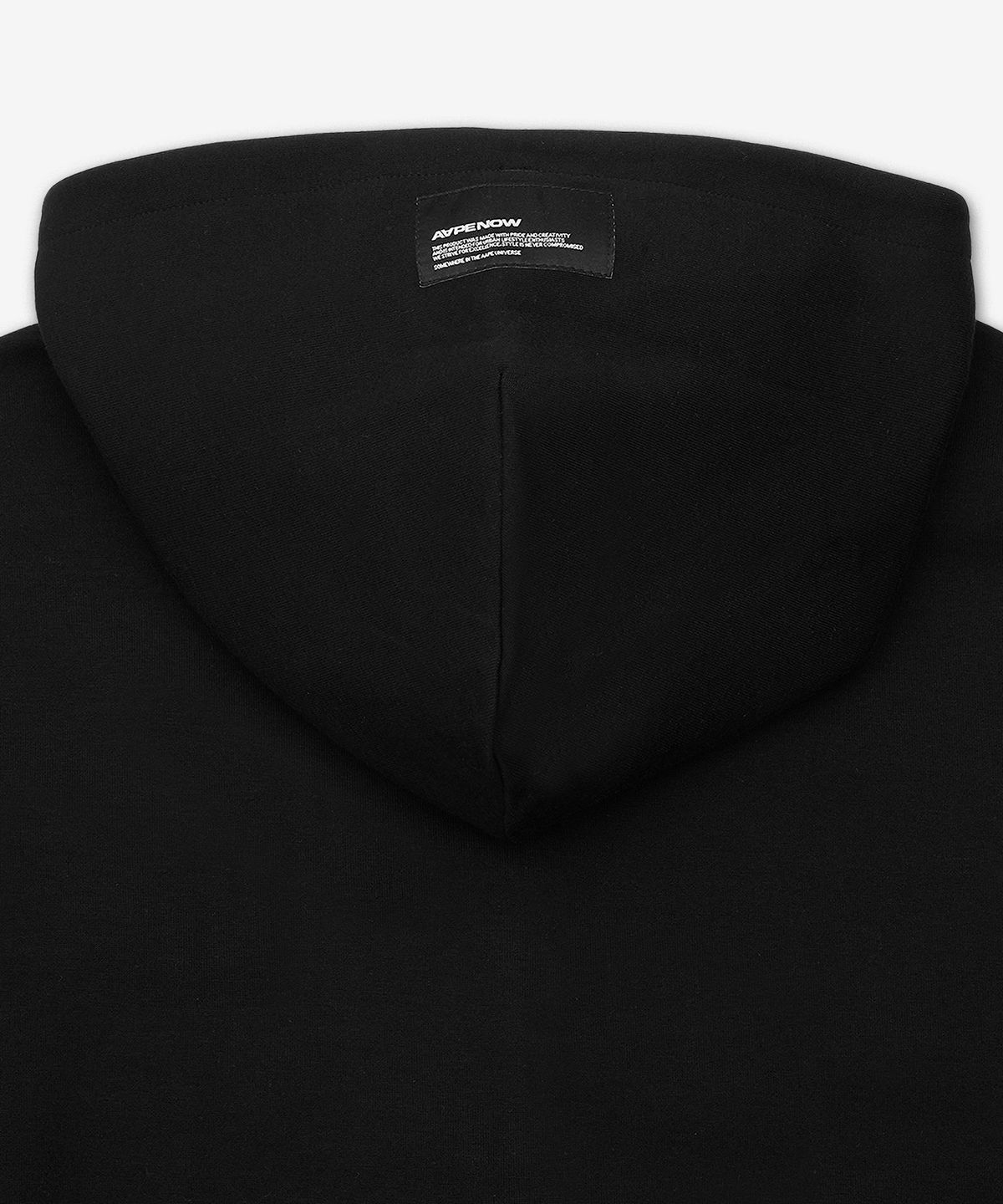 에이프(AAPE) 문페이스 하트 스몰 로고 집업 후드 - 블랙 / AAPSWMD346XXQBKX
