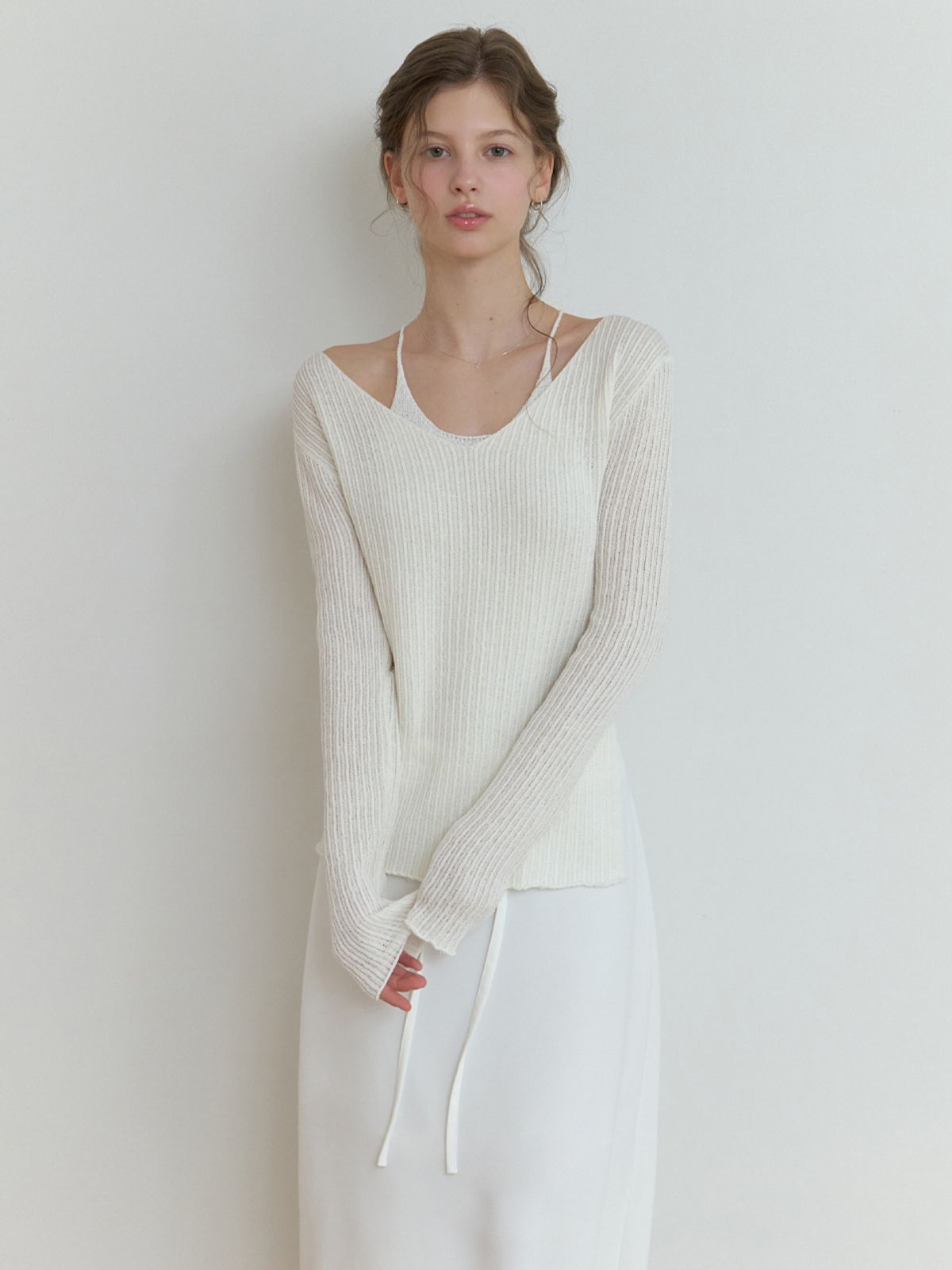 리엘(RE L) Slony v slit knit (ivory)