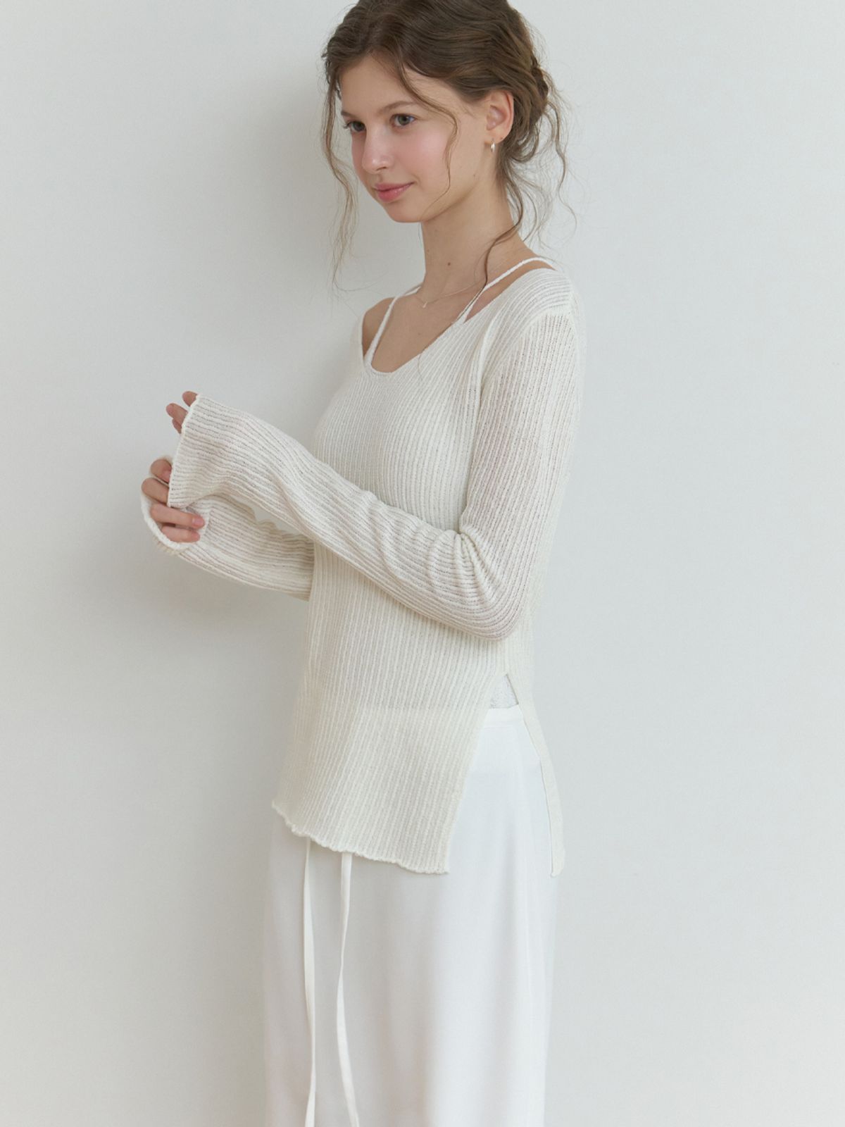 리엘(RE L) Slony v slit knit (ivory)