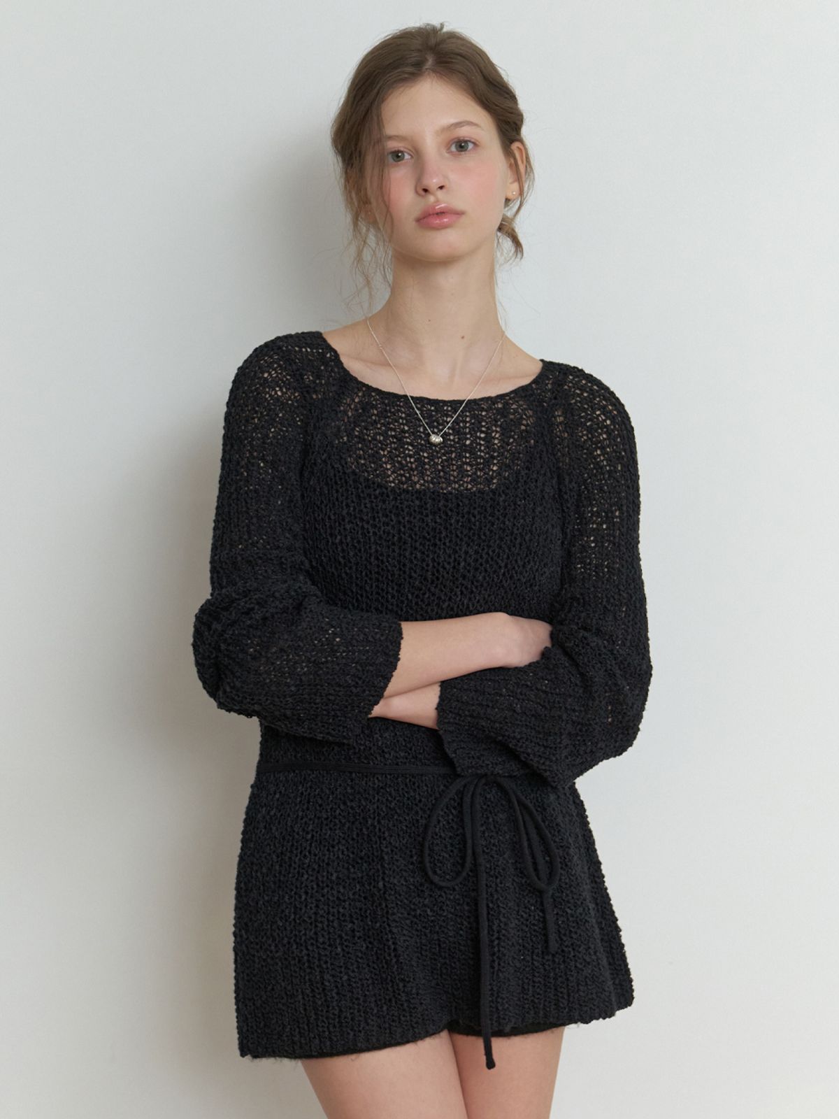 리엘(RE L) Mendls cotton knit (black)