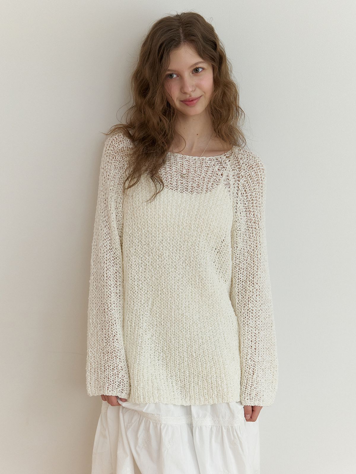 리엘(RE L) Mendls cotton knit (ivory)