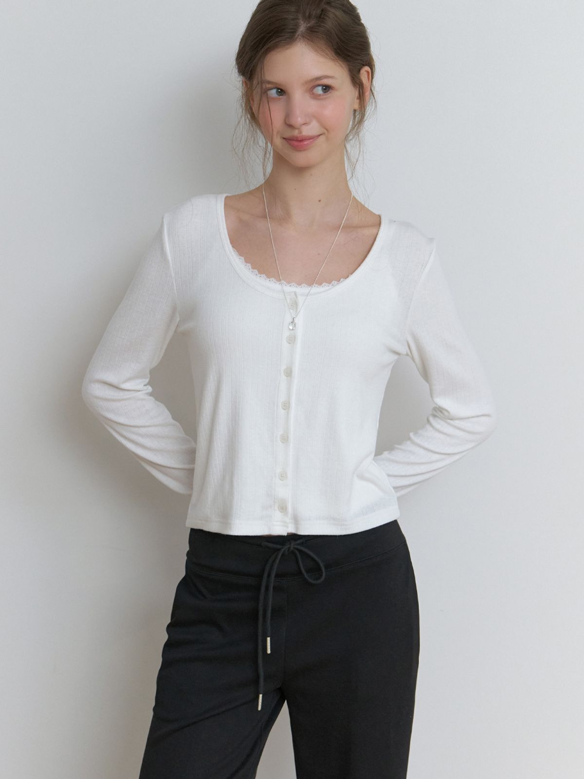 리엘(RE L) Linn cardigan set_2piece (ivory)