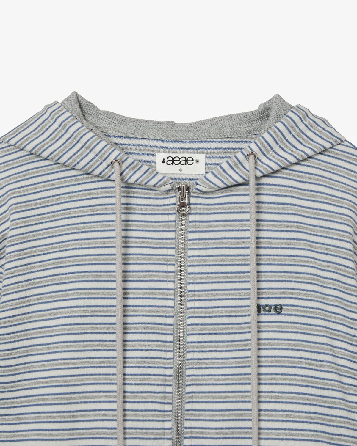 에이이에이이(AEAE) STRIPE HOODIE ZIP UP [GREY]