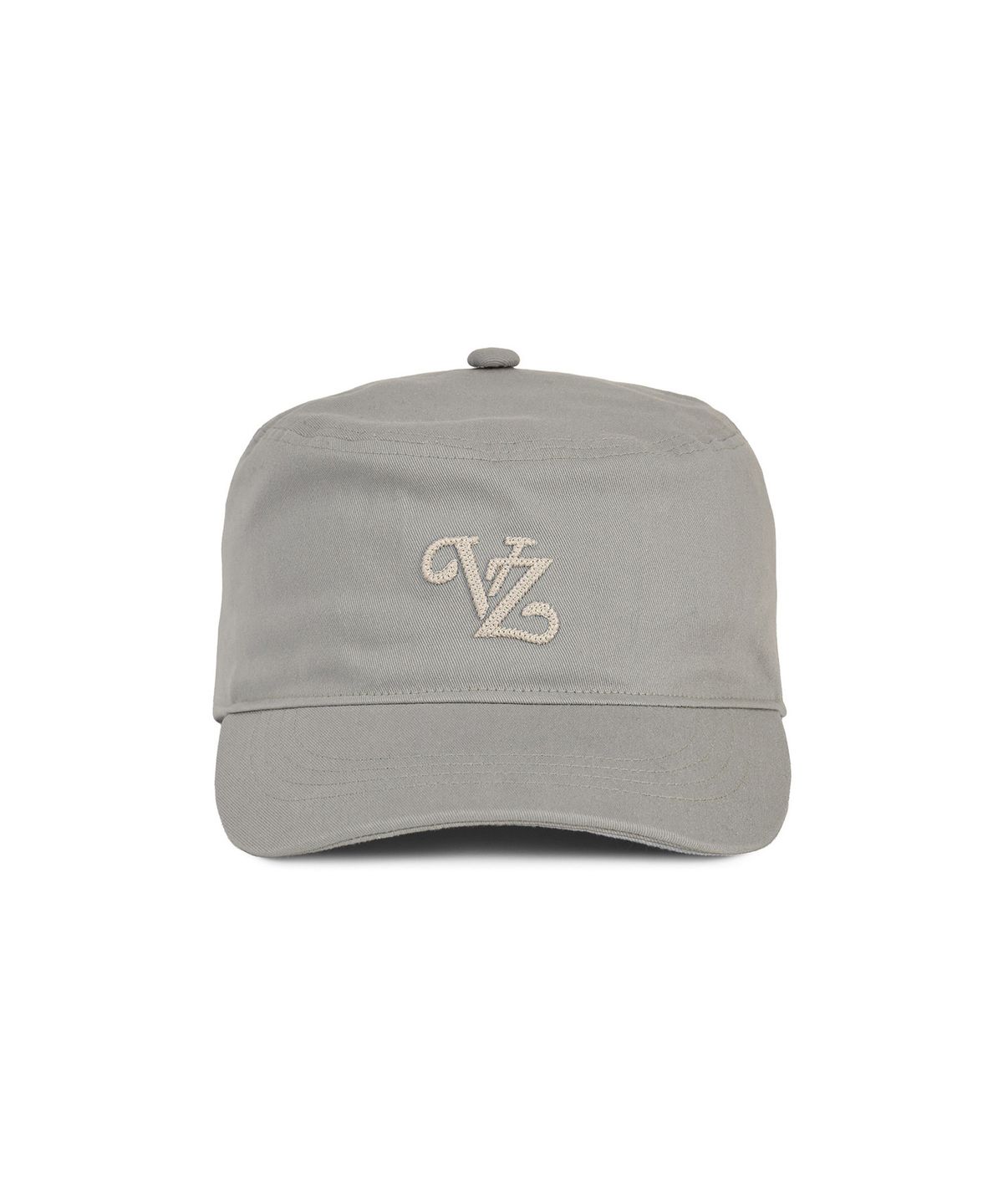 바잘(VARZAR) 리프 VZ 모노그램 트윌 필박스 캡 그레이