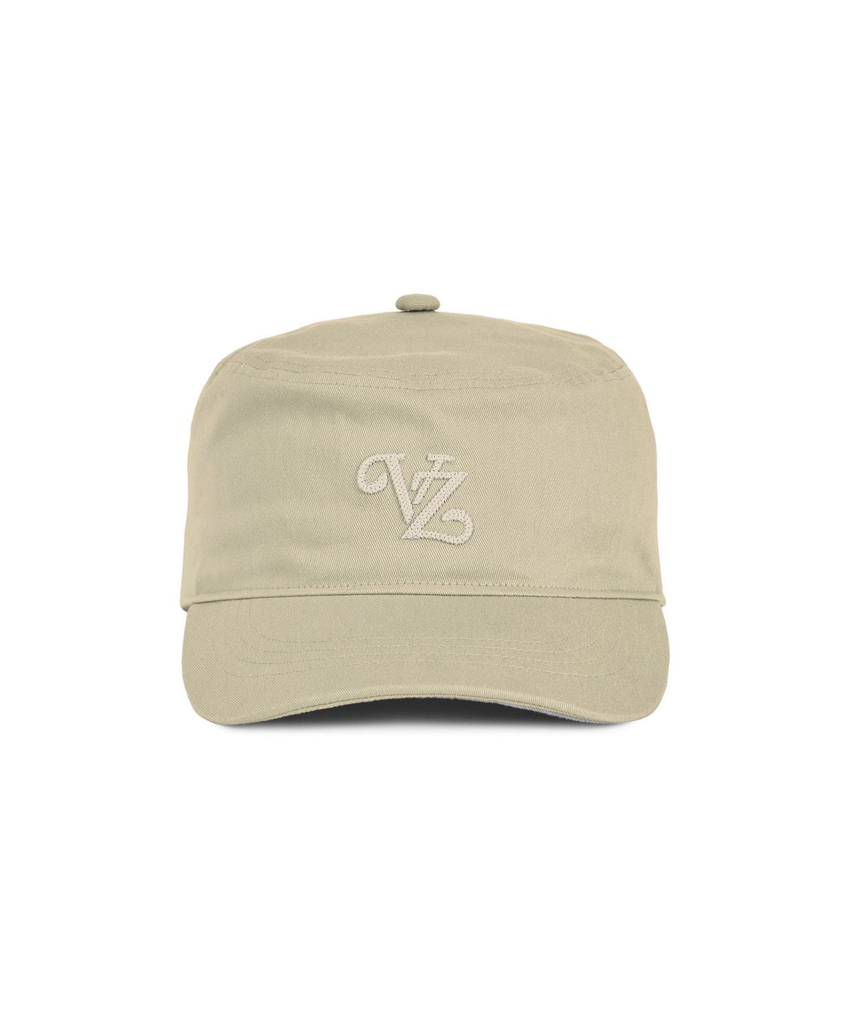 바잘(VARZAR) 리프 VZ 모노그램 트윌 필박스 캡 베이지