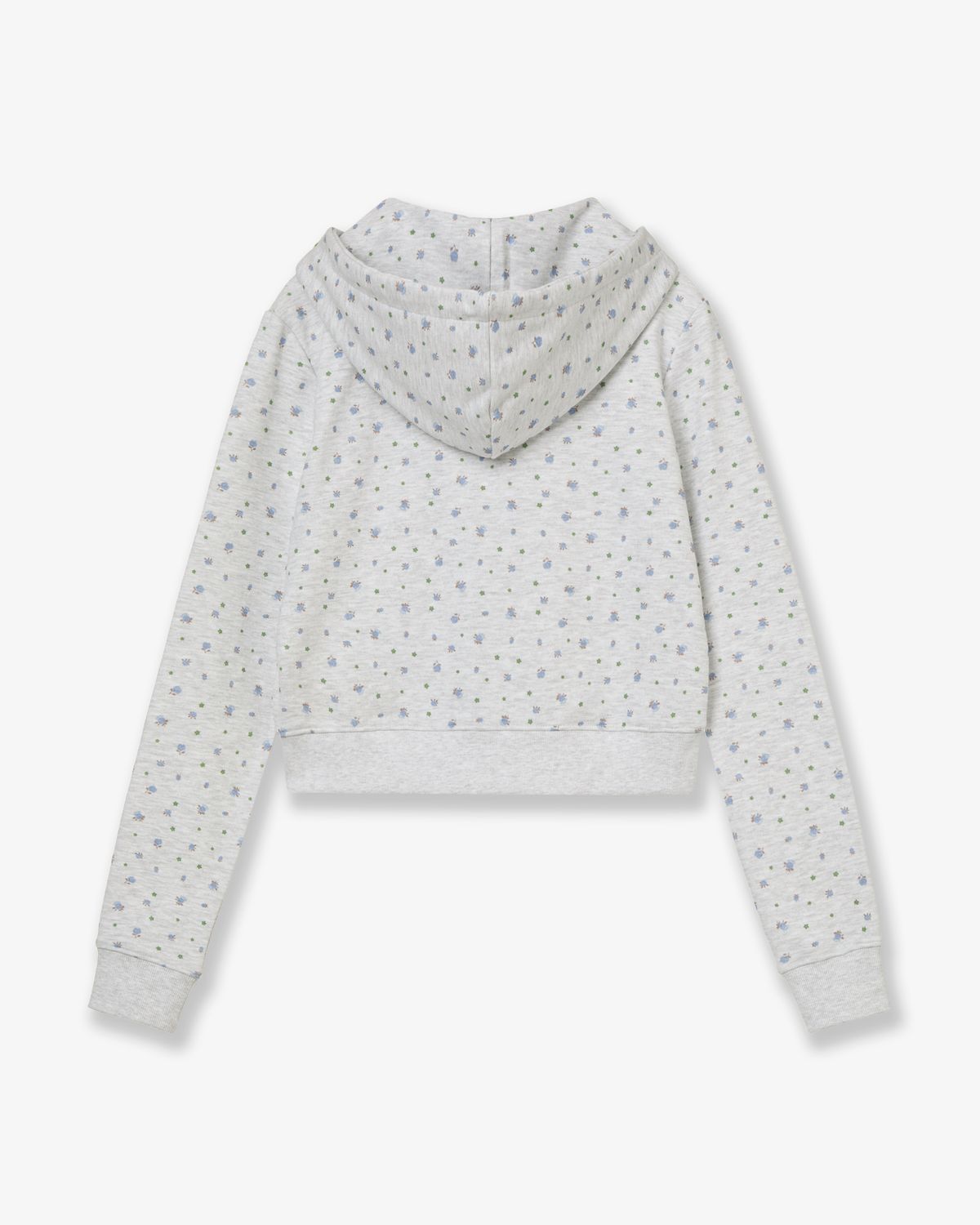 에이이에이이(AEAE) WEB LOGO FLOWER CROP HOOD ZIP UP [BLUE]