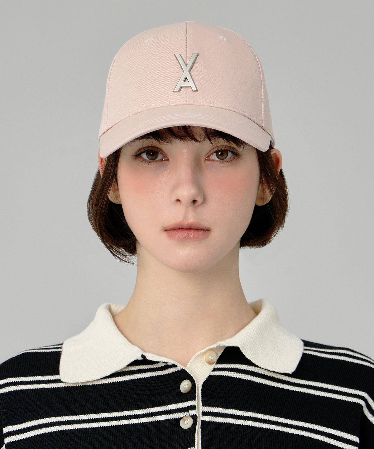 바잘(VARZAR) VA 빅스터드 볼캡 핑크