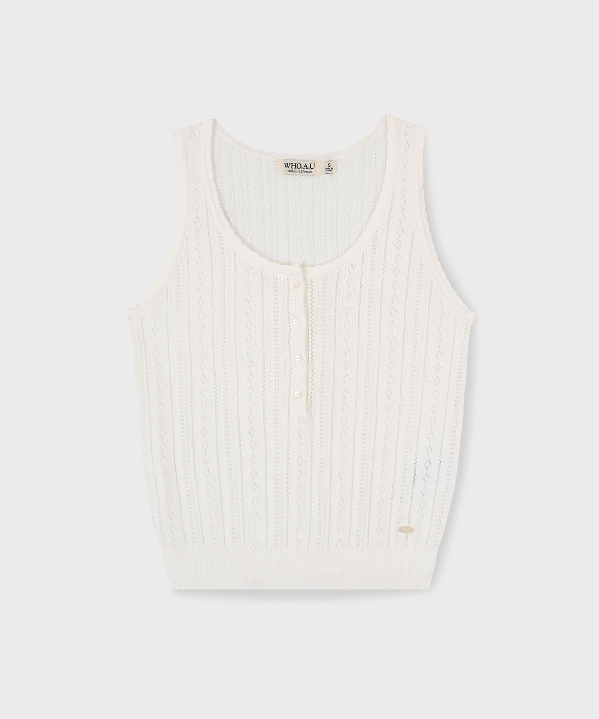 후아유(WHO.A.U) Skashi Henley neck Vest / WHKVG2443F
