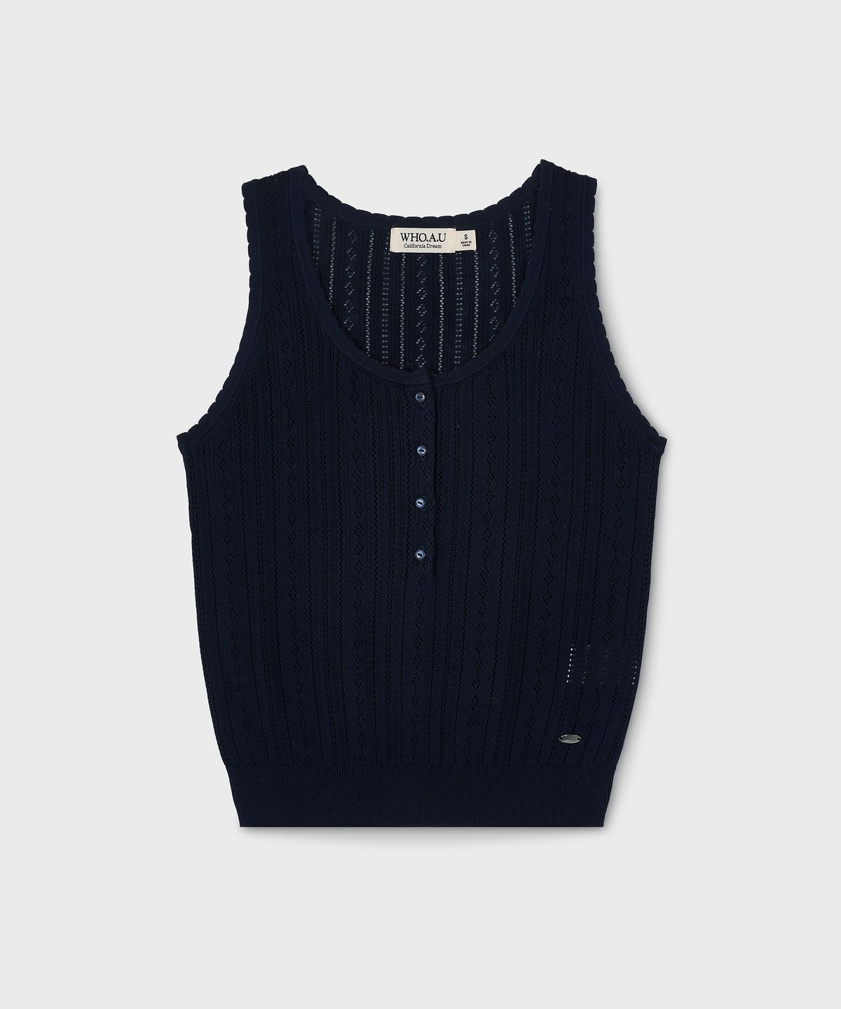 후아유(WHO.A.U) Skashi Henley neck Vest / WHKVG2443F