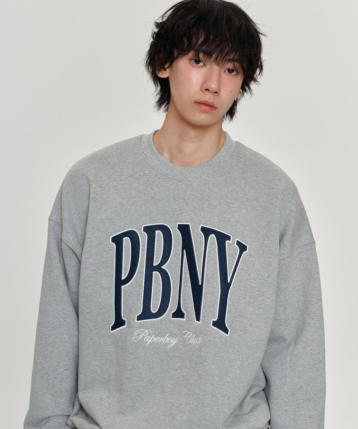 페이퍼보이(PAPERBOY) PBNY 스웨트셔츠-멜란지