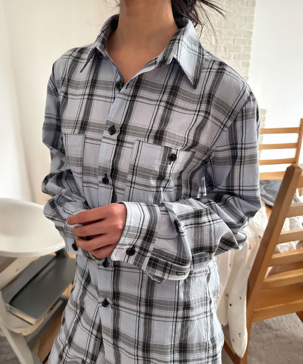 다이애그널(DIAGONAL) LIGHT CHECK SHIRTS (mix2)