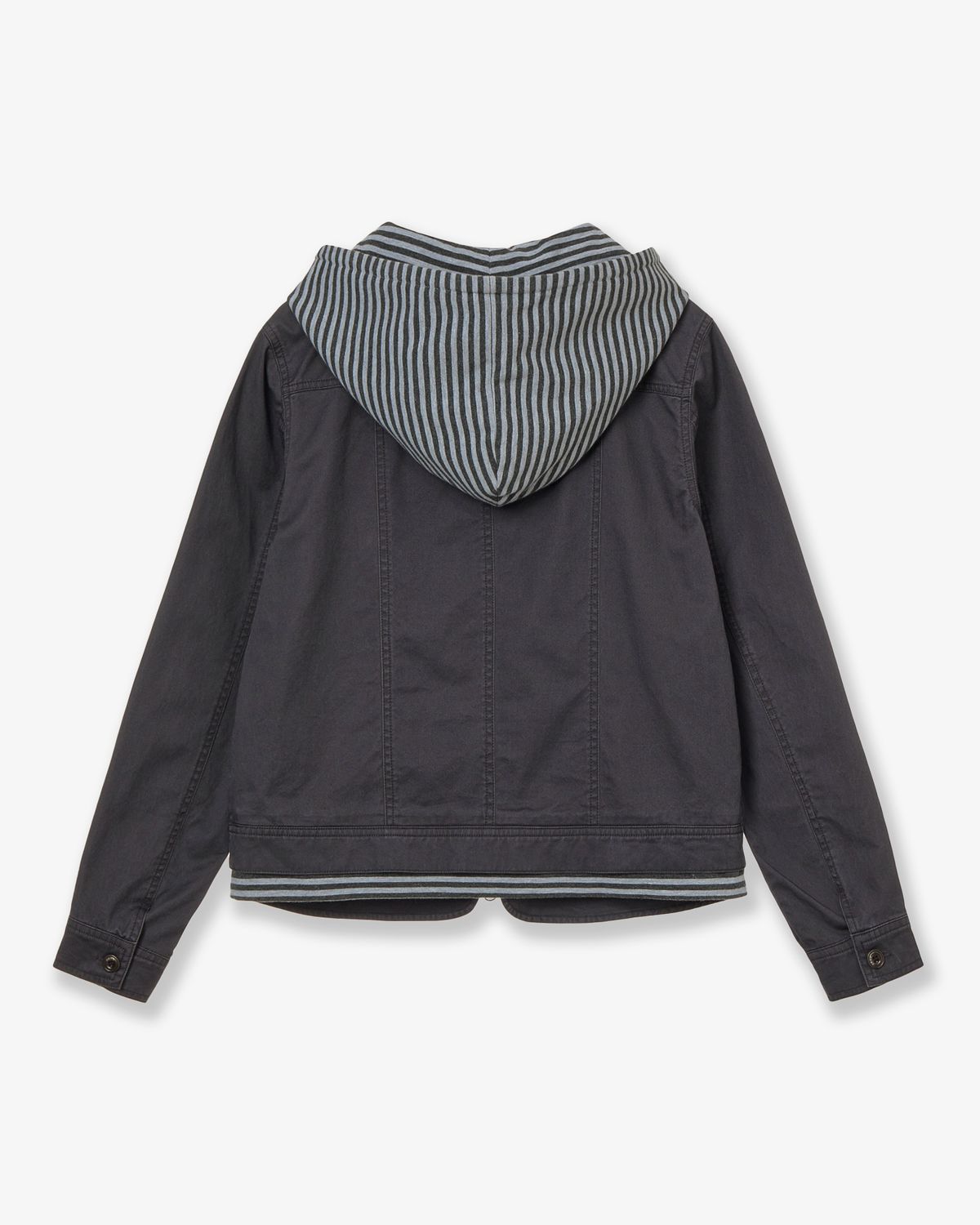 에이이에이이(AEAE) HOODIE LAYERED JACKET [CHARCOAL]