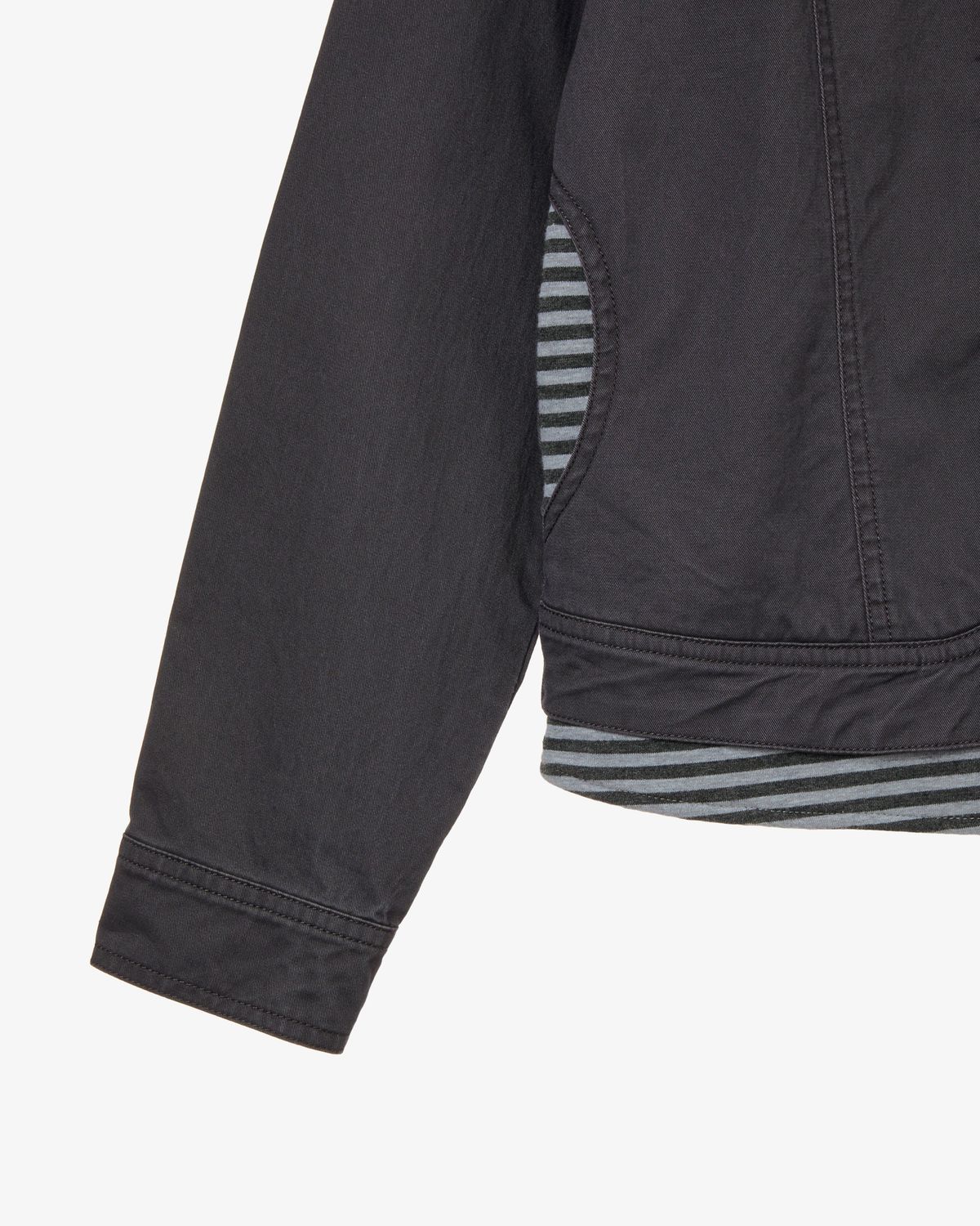 에이이에이이(AEAE) HOODIE LAYERED JACKET [CHARCOAL]