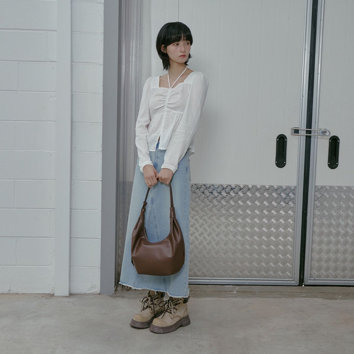 랩(LAP) SOFT CURVE HOBO BAG AS7AB283