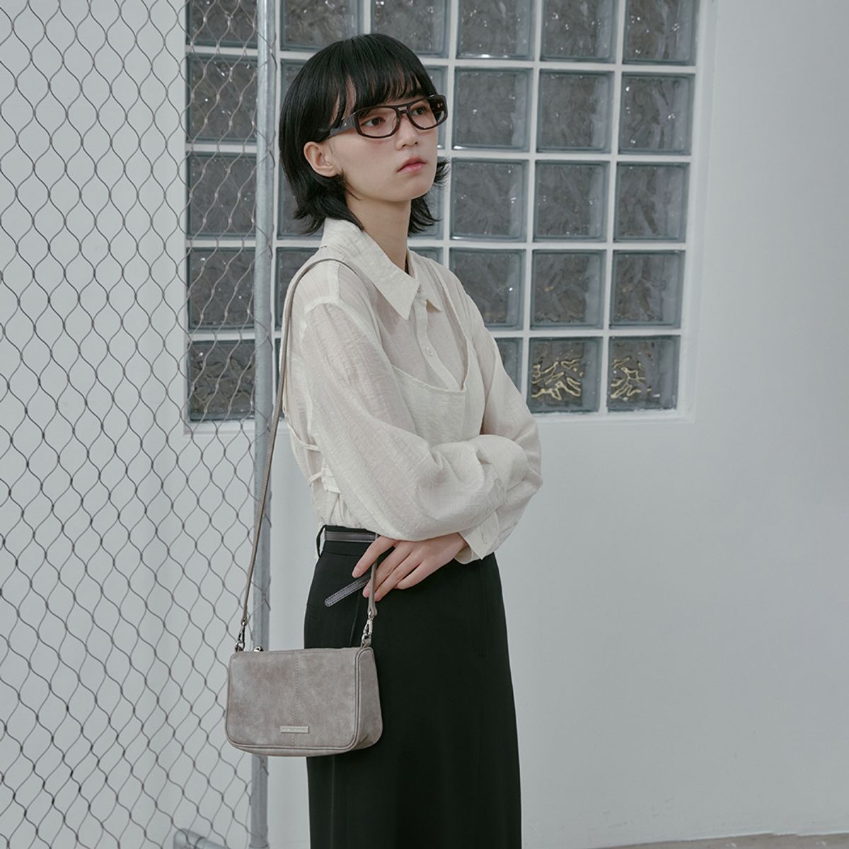 랩(LAP) CLASSIC WALLET CROSS BAG AS7AB242