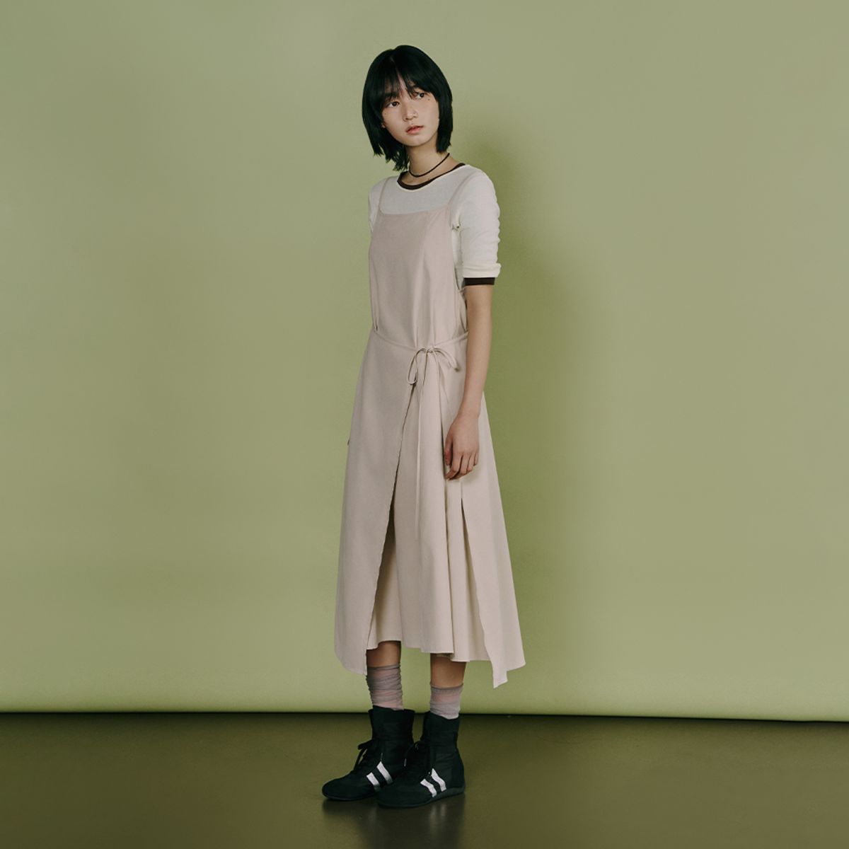 랩(LAP) 레이어드 랩 나시 원피스 AS1WO265