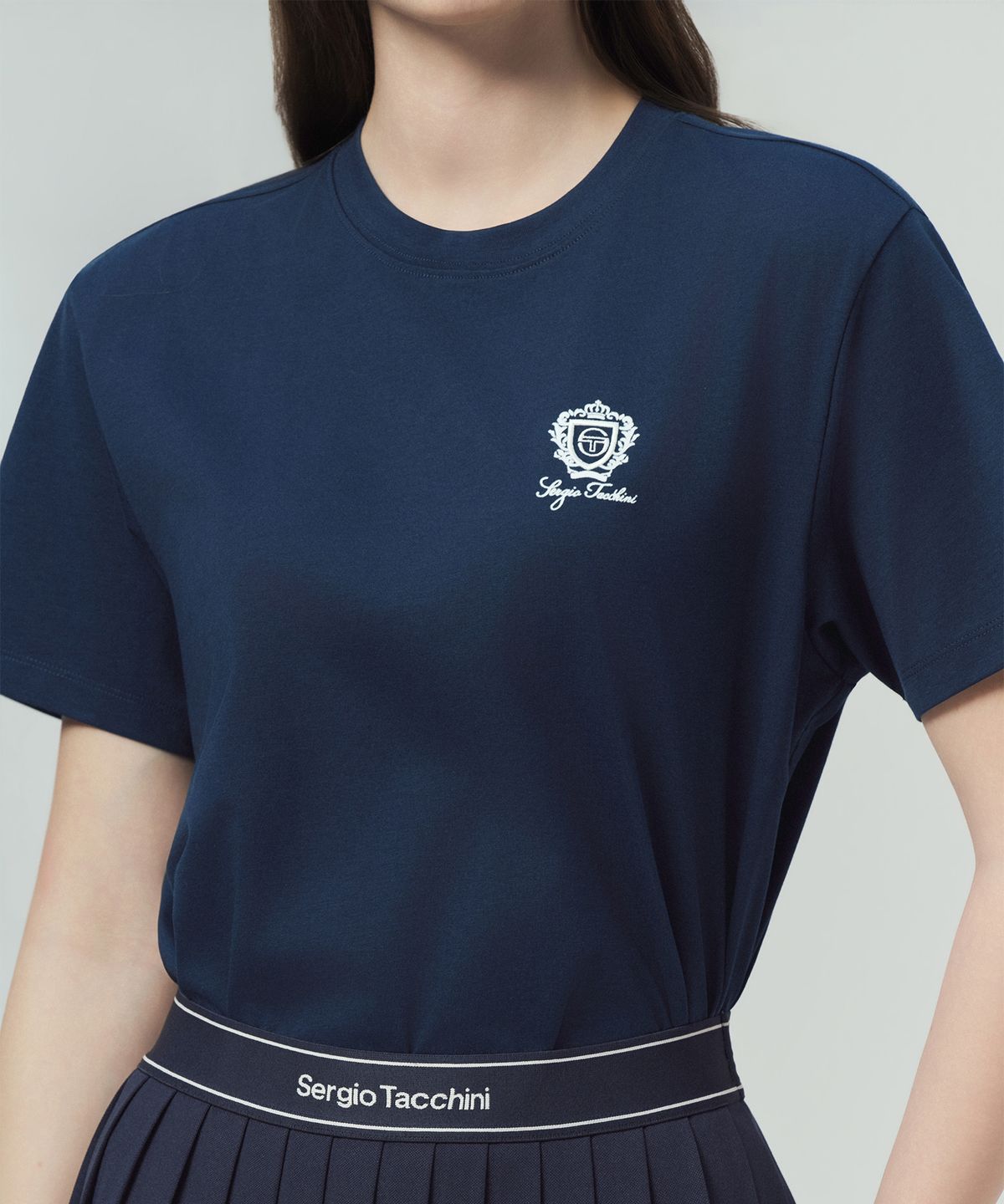 세르지오 타키니(SERGIO TACCHINI) U 클래식 스몰 그래픽 반팔 티셔츠 (Navy)