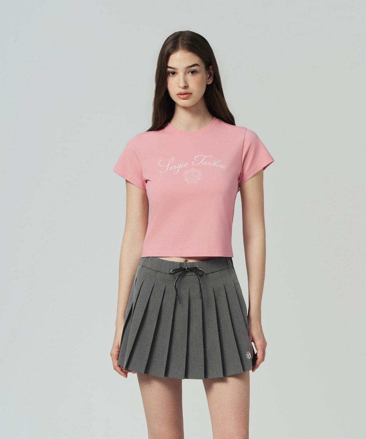 세르지오 타키니(SERGIO TACCHINI) W 클래식 그래픽 미니 티셔츠 (Pink)