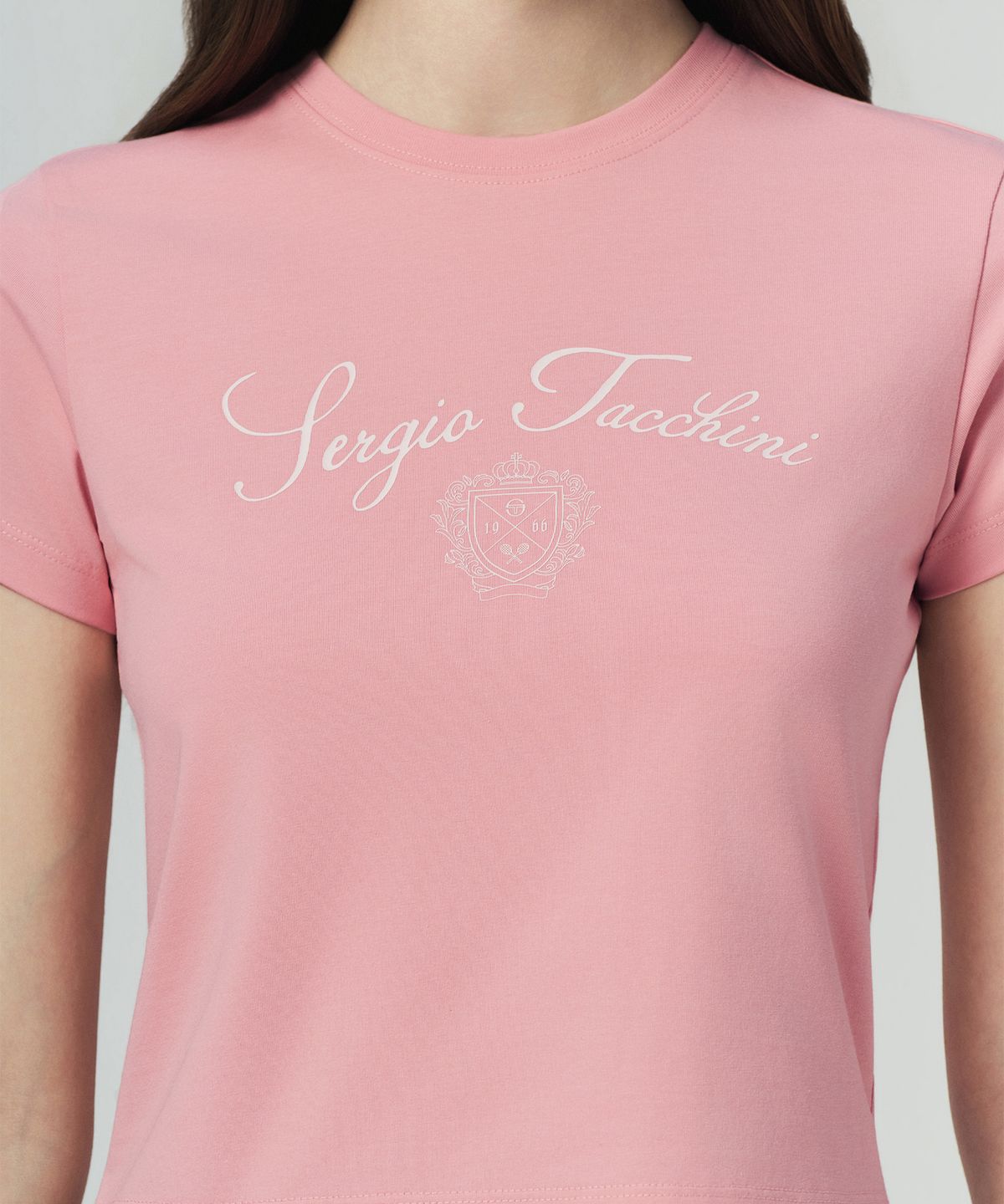 세르지오 타키니(SERGIO TACCHINI) W 클래식 그래픽 미니 티셔츠 (Pink)
