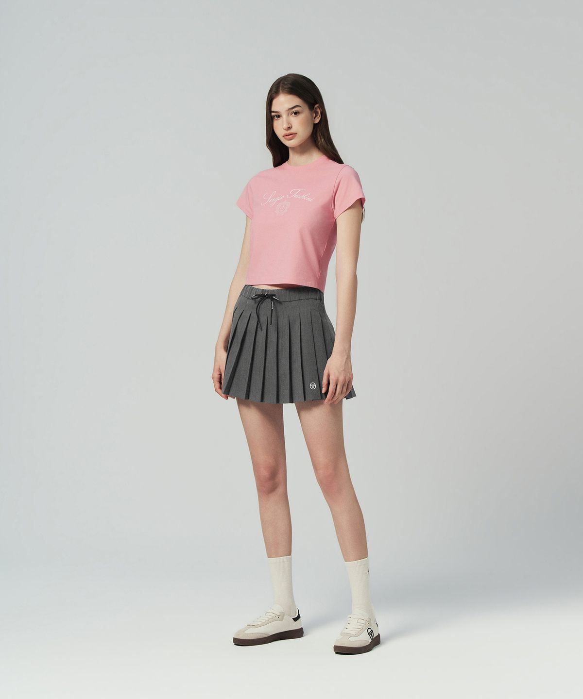 세르지오 타키니(SERGIO TACCHINI) W 클래식 그래픽 미니 티셔츠 (Pink)
