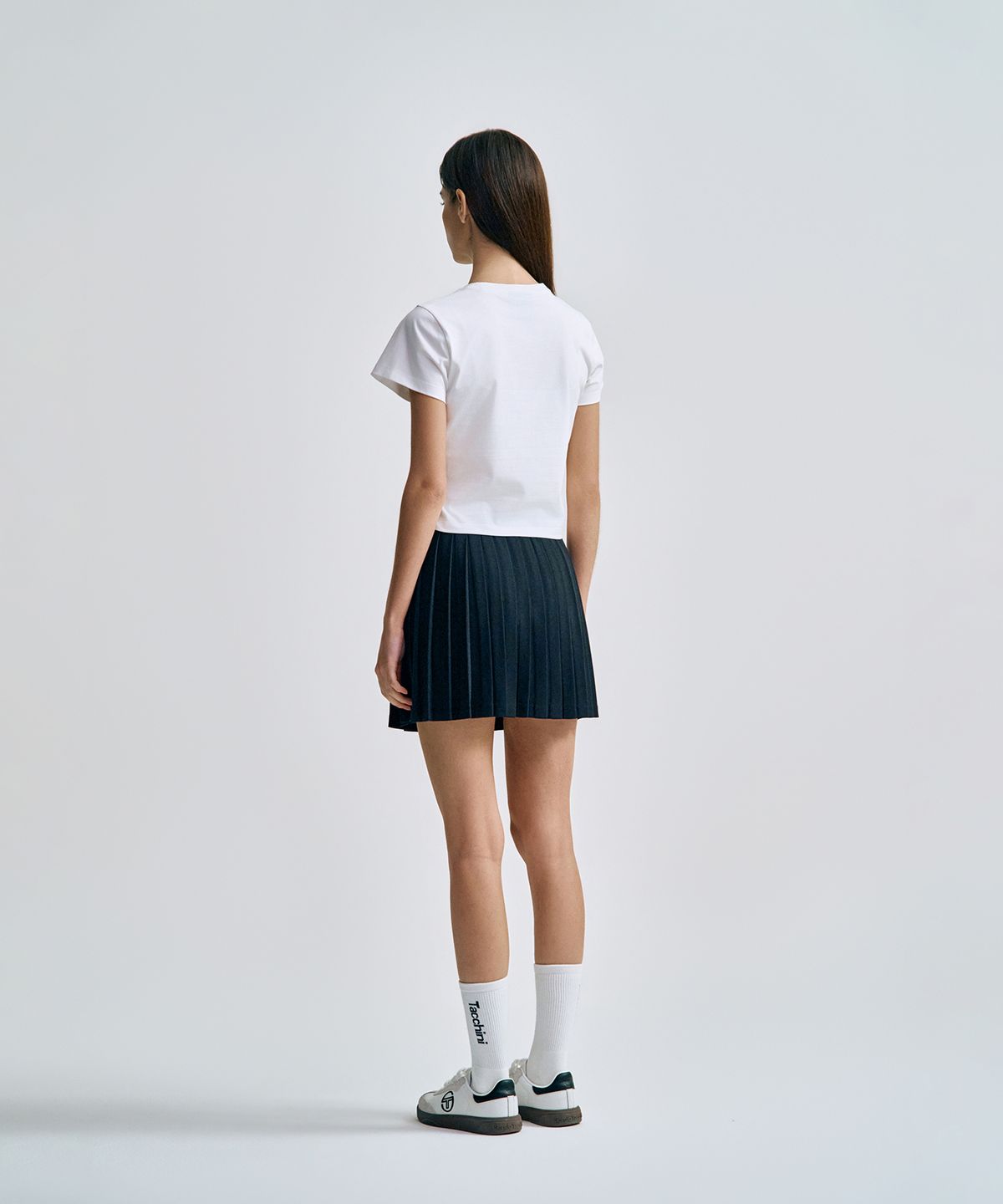 세르지오 타키니(SERGIO TACCHINI) W 클래식 그래픽 미니 티셔츠 (White)